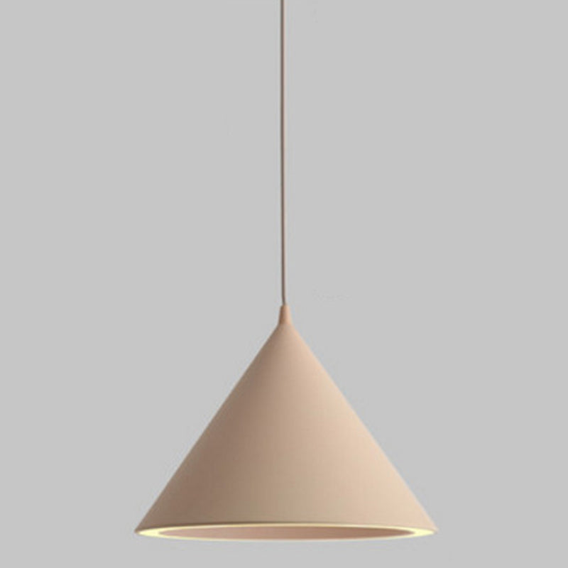 Conical Pendant Lighting Fixture Minimalist Style LED Metal Hanging Ceiling Light