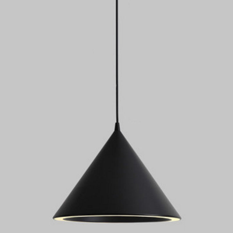 Conical Pendant Lighting Fixture Minimalist Style LED Metal Hanging Ceiling Light