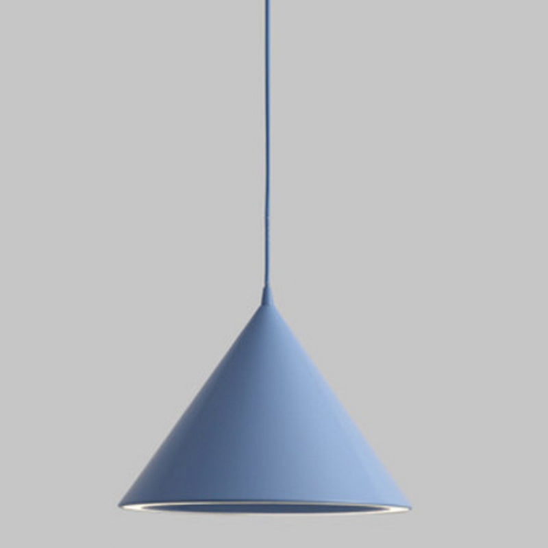 Conical Pendant Lighting Fixture Minimalist Style LED Metal Hanging Ceiling Light
