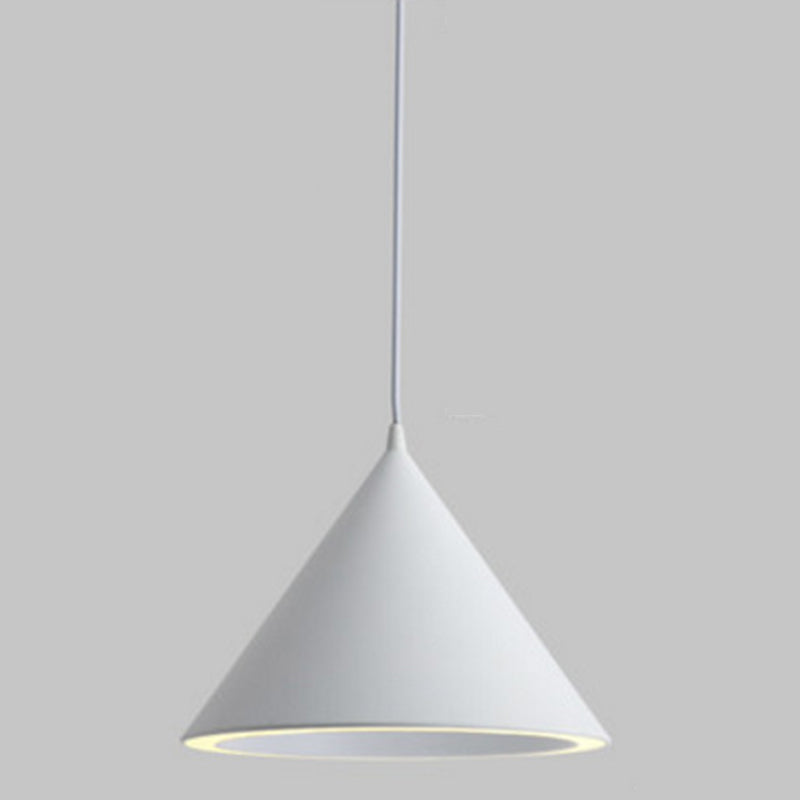 Conical Pendant Lighting Fixture Minimalist Style LED Metal Hanging Ceiling Light