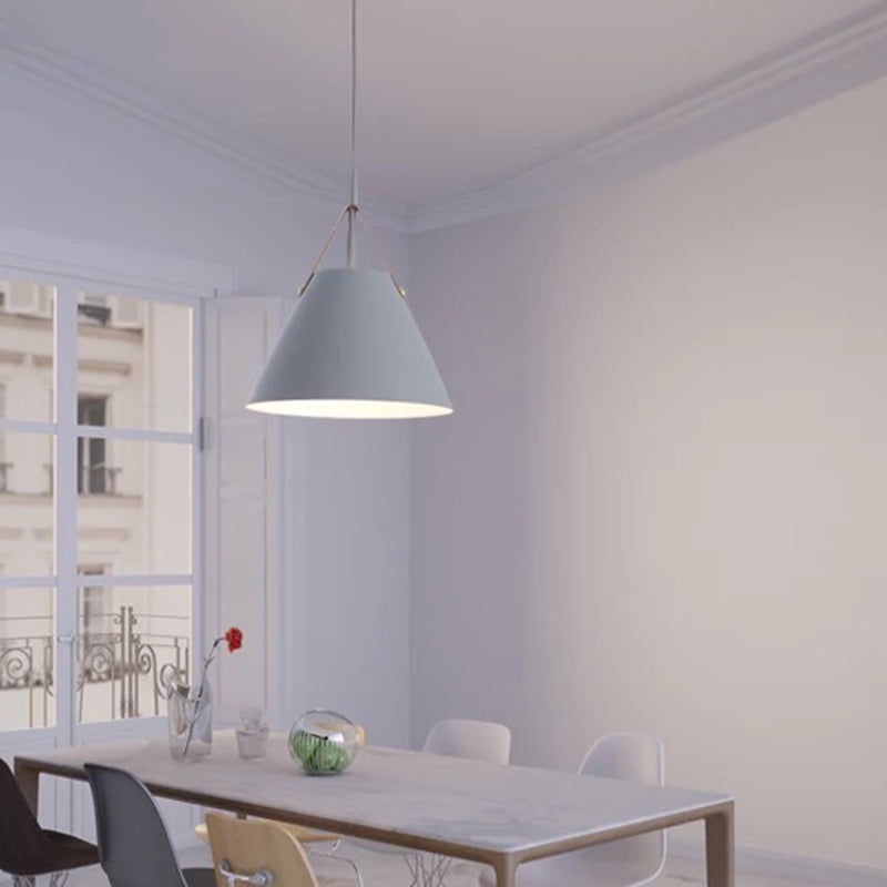 Metal Conical Suspension Pendant Minimalist Style Pendant Ceiling Light for Living Room