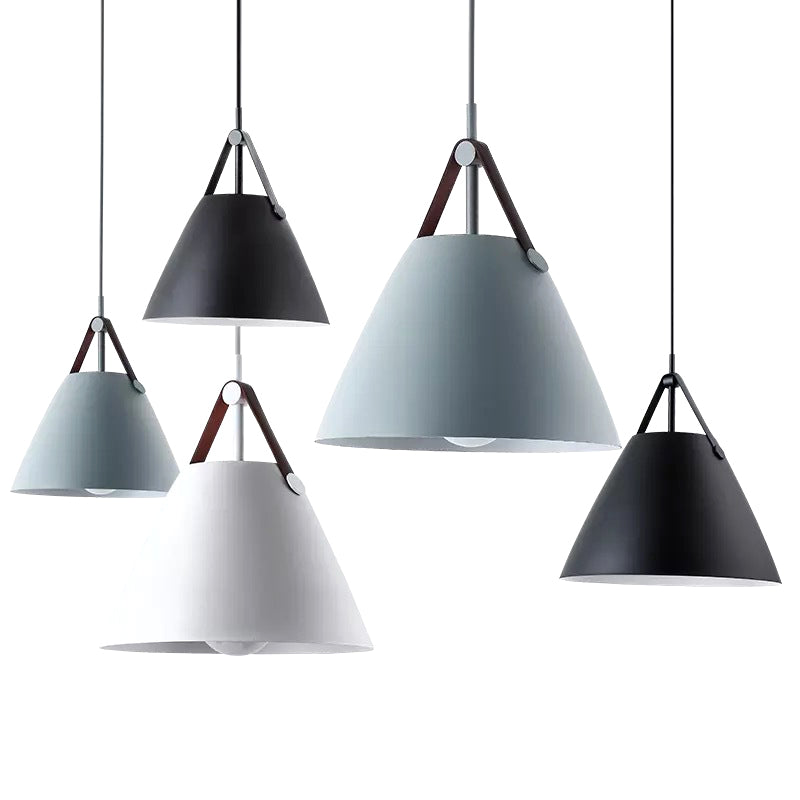 Metal Conical Suspension Pendant Minimalist Style Pendant Ceiling Light for Living Room