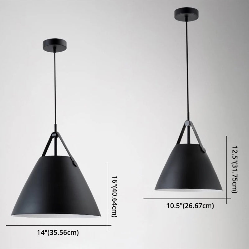 Metal Conical Suspension Pendant Minimalist Style Pendant Ceiling Light for Living Room