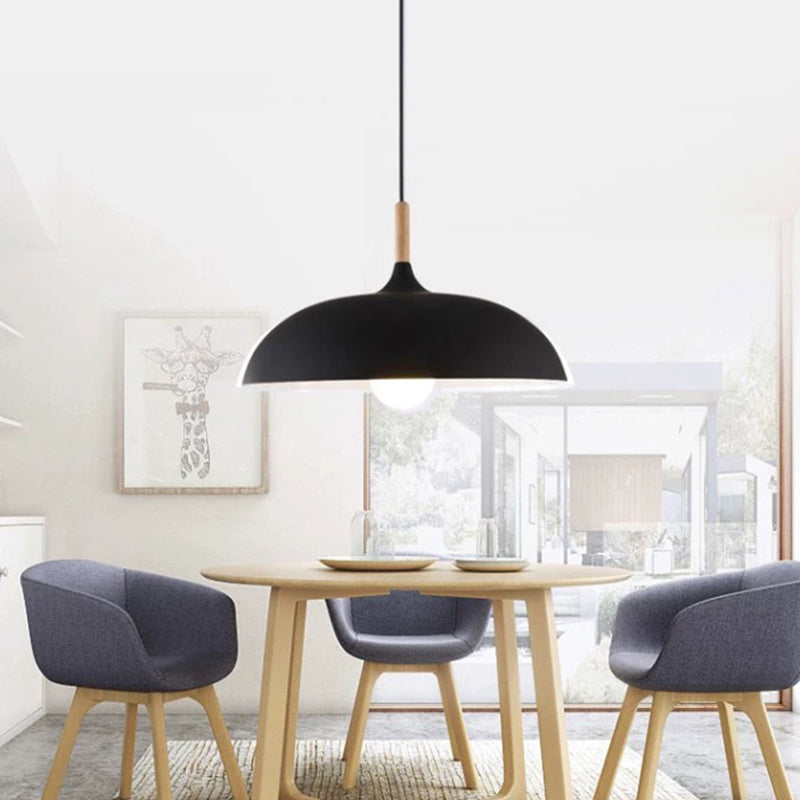 Circle Pendant Lighting Fixture Minimalist Metal Down Lighting Pendant for Bedroom