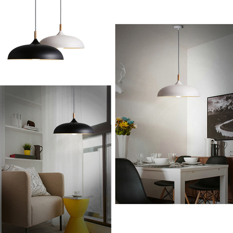 Circle Pendant Lighting Fixture Minimalist Metal Down Lighting Pendant for Bedroom