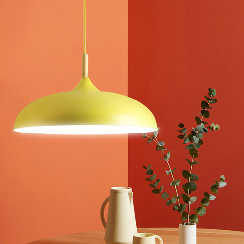 Circle Pendant Lighting Fixture Minimalist Metal Down Lighting Pendant for Bedroom