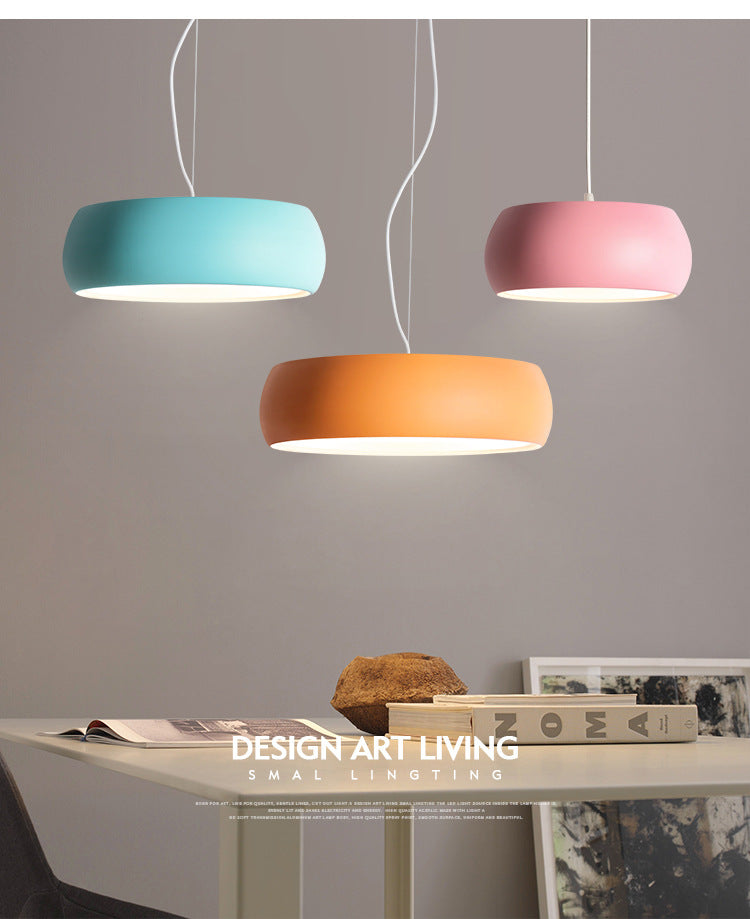 Metal Drum Hanging Ceiling Light Contemporary Ceiling Pendant Lamp for Dinning Room