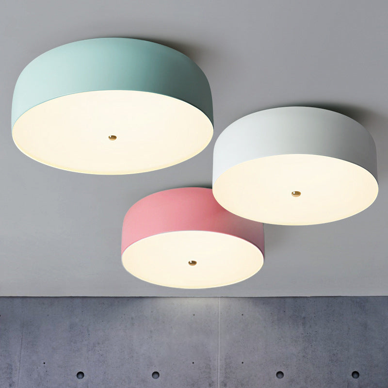 Circle Flush Mount Ceiling Light Fixture Nordic Style Metal Flush-Mount Light Fixture
