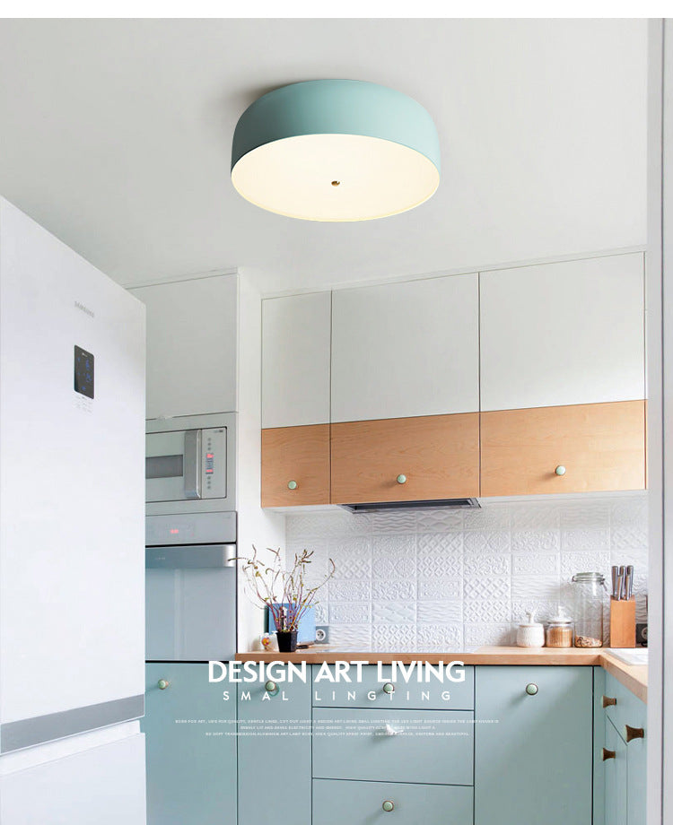Circle Flush Mount Ceiling Light Fixture Nordic Style Metal Flush-Mount Light Fixture