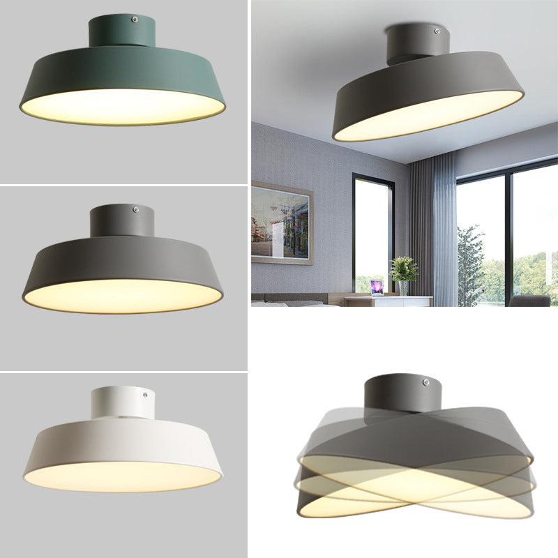 Acrylic Circle Ceiling Mount Light Fixture Nordic Style LED Close To Ceiling Lamp