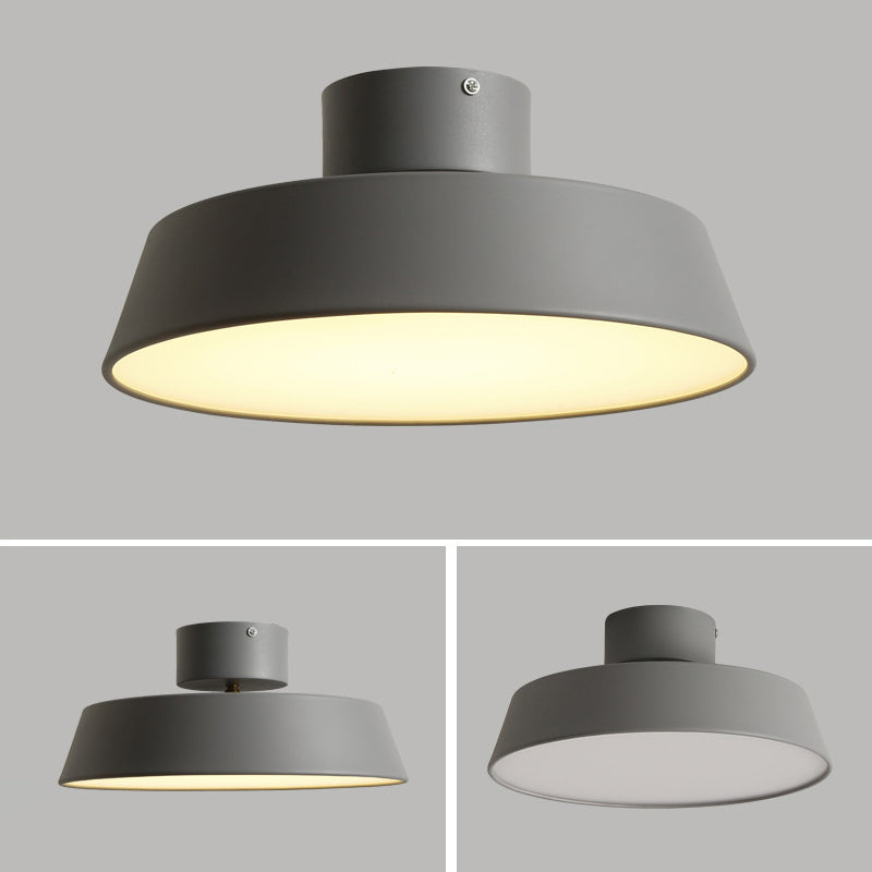 Acrylic Circle Ceiling Mount Light Fixture Nordic Style LED Close To Ceiling Lamp