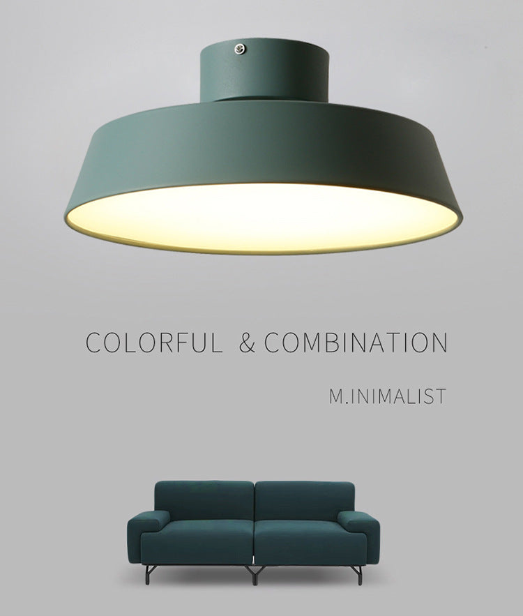 Acrylic Circle Ceiling Mount Light Fixture Nordic Style LED Close To Ceiling Lamp