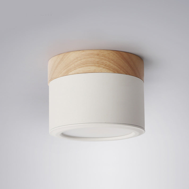 Cylinder Flush Mount Ceiling Fixture Nordic Style LED Metal Flush Ceiling Light Fixture