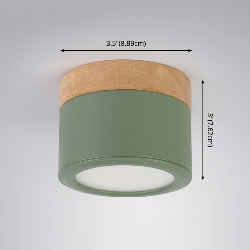 Cilinder Flush Mount Plafond Fixture Nordic Style LED Metal Flush Plafond Light Fixture