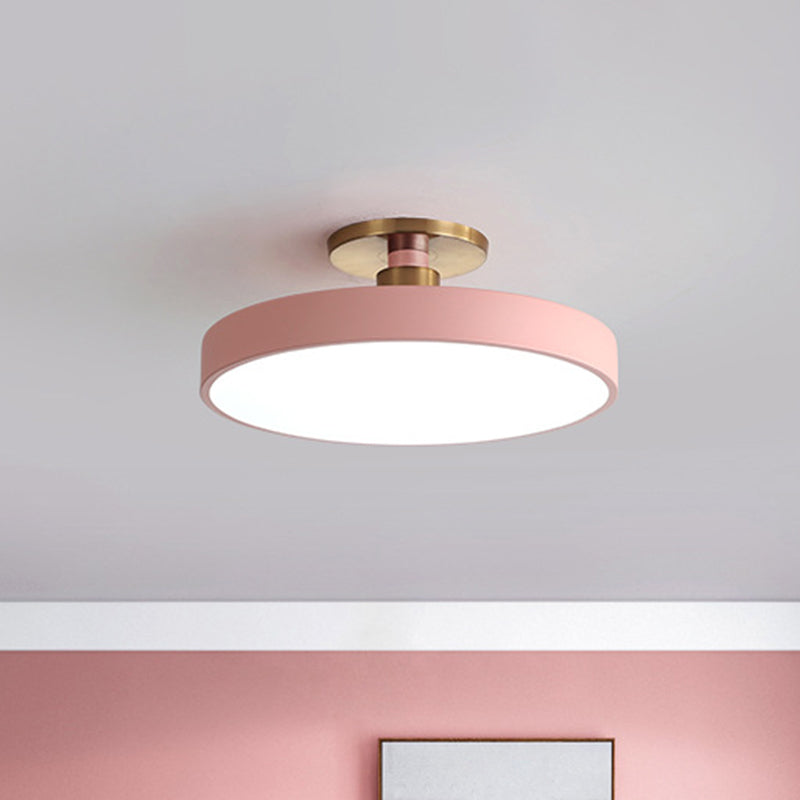 Circular Ring Acrylic Semi Flush Mount Lighting Modern LED Semi Flush Ceiling Light Fixture