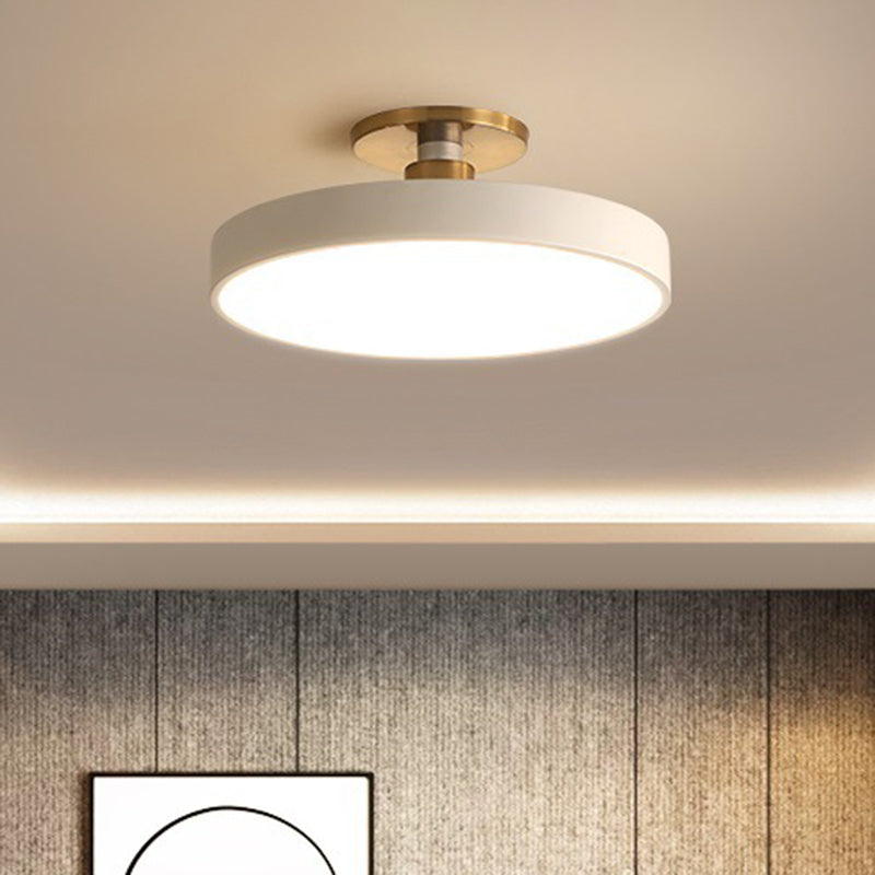 Circular Ring Acrylic Semi Flush Mount Lighting Modern LED Semi Flush Ceiling Light Fixture