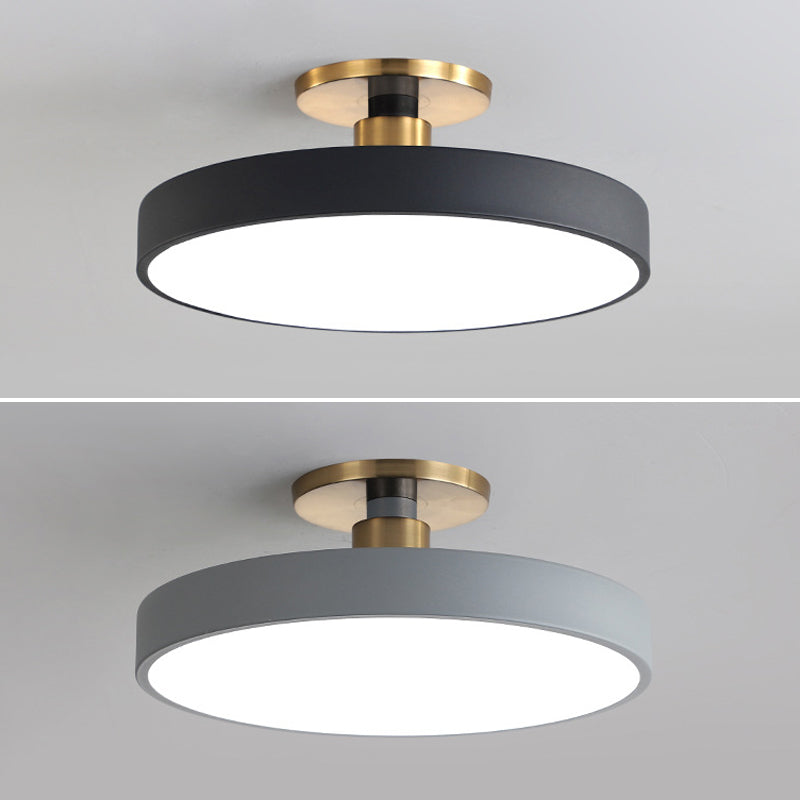 Circular Ring Acrylic Semi Flush Mount Lighting Modern LED Semi Flush Ceiling Light Fixture