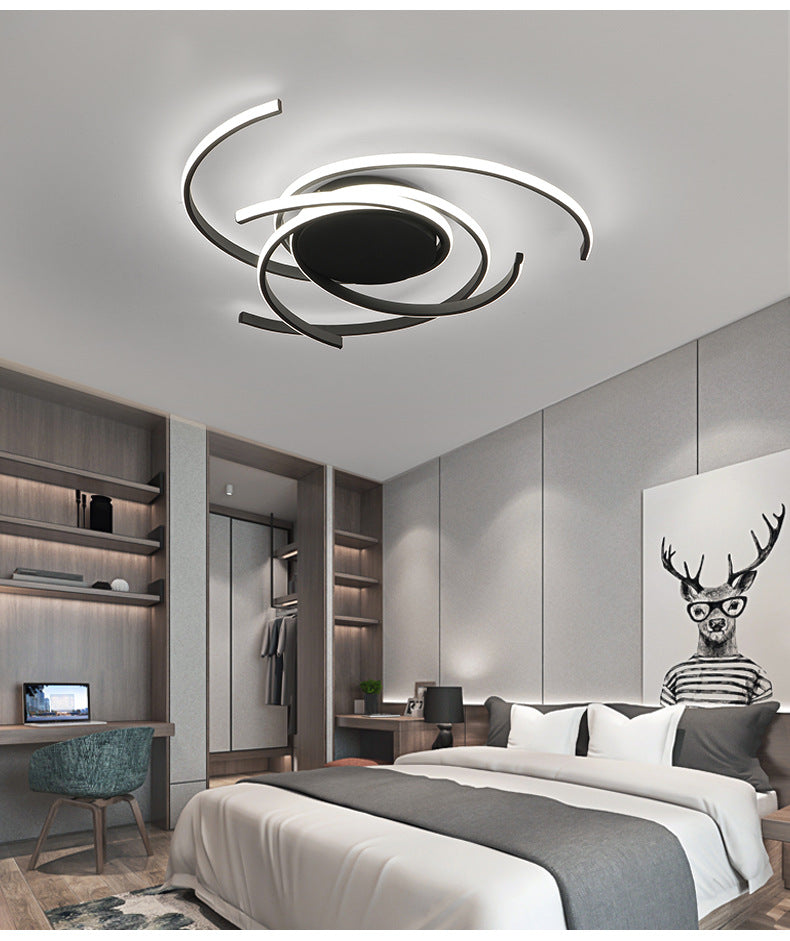 Modern Style Spiral Flush Mount Ceiling Light Metal LED Bedroom Ceiling Light Fixture
