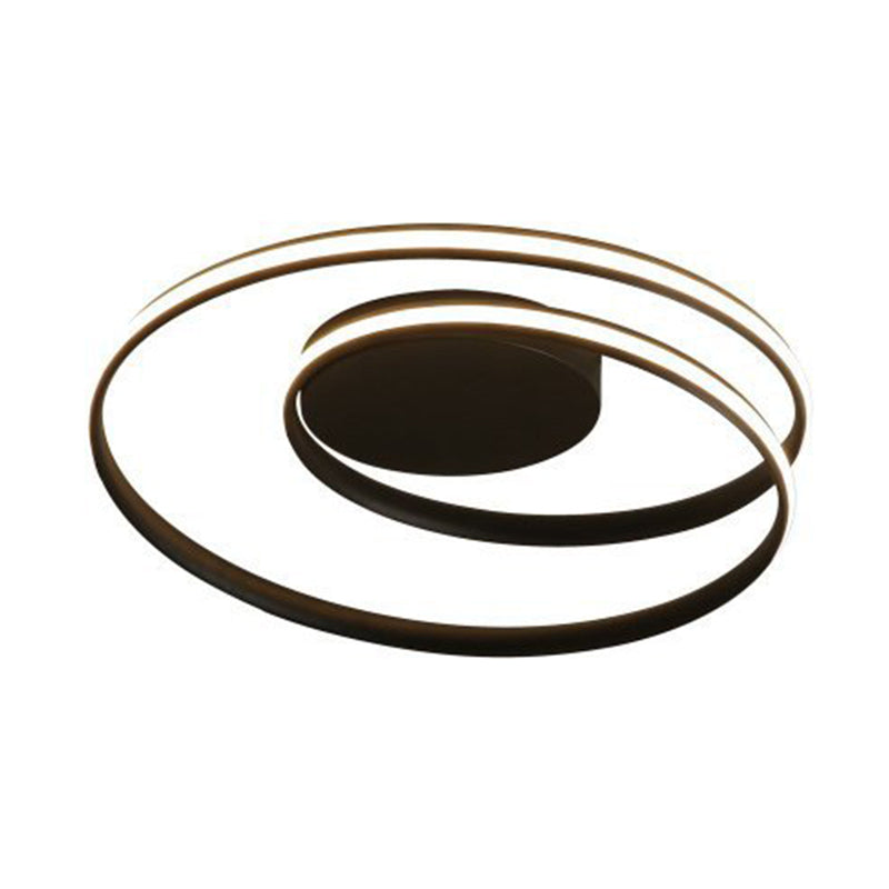 Simplicity Circle Ceiling Flush Mount Light Metal LED Bedroom Close to Ceiling Lamp