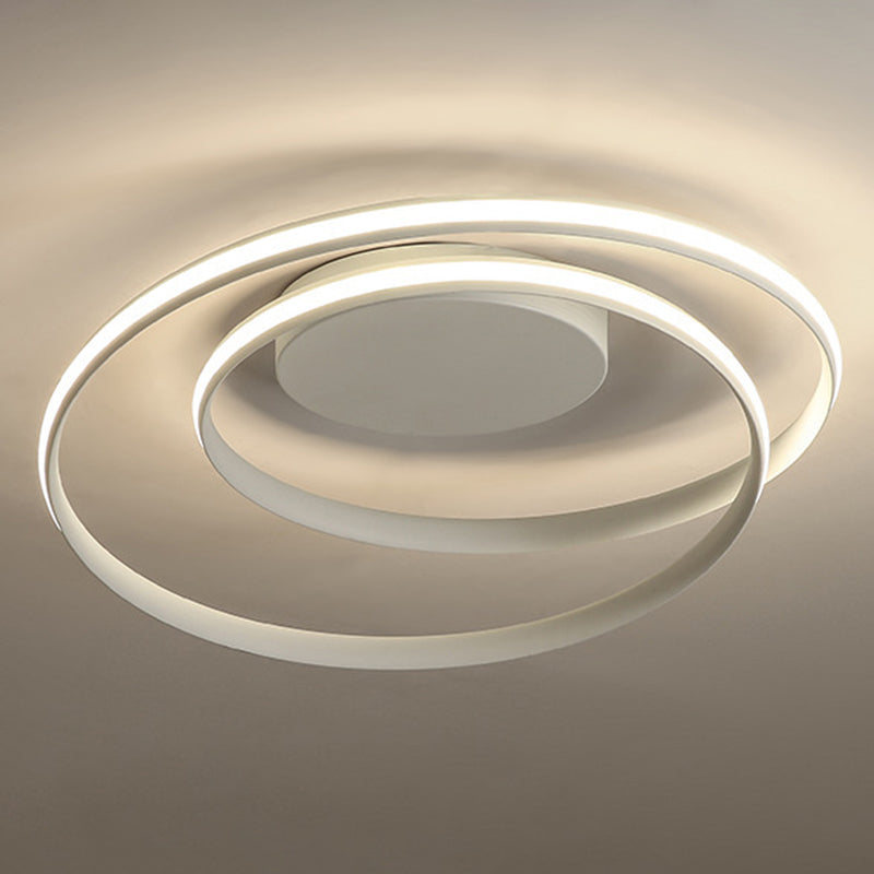 Simplicity Circle Ceiling Flush Mount Light Metal LED Bedroom Close to Ceiling Lamp