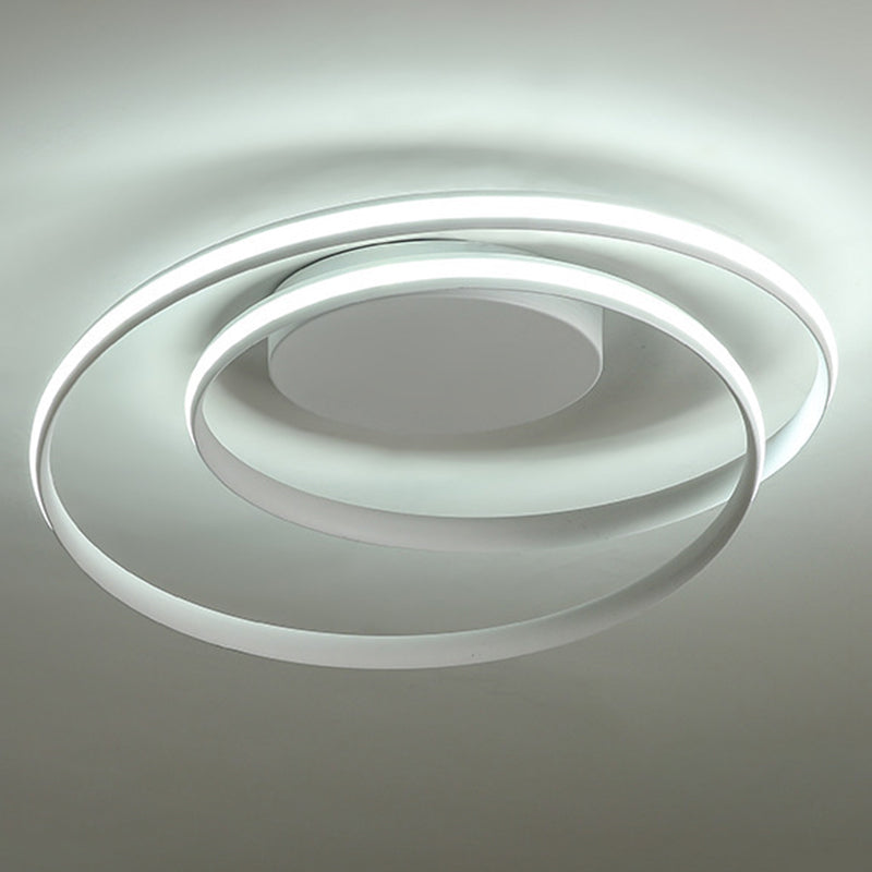 Simplicity Circle Ceiling Flush Mount Light Metal LED Bedroom Close to Ceiling Lamp