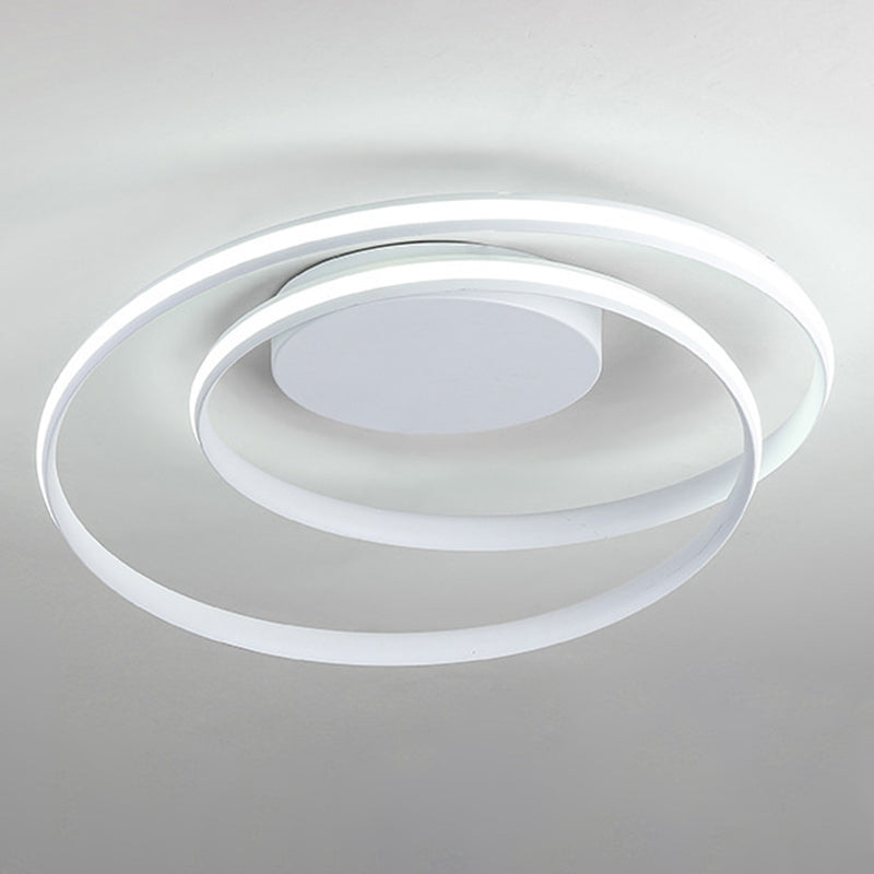 Simplicity Circle Ceiling Flush Mount Light Metal LED Bedroom Close to Ceiling Lamp