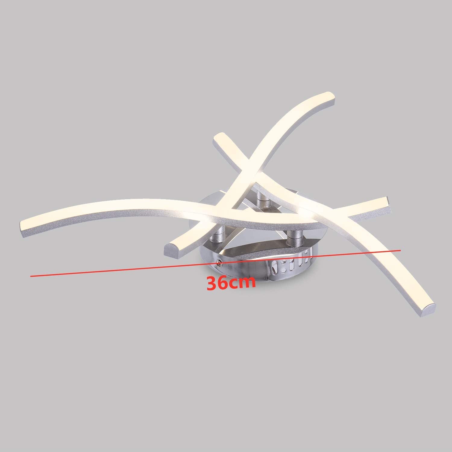Crossed Line Living Room Semi Mount Lighting Metal LED Contemporary Close to Ceiling Lighting in Chrome