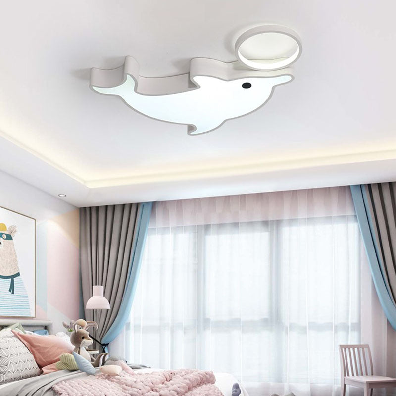 Dauphin Acrylique Plafond Plafonnier Contemporain LED Près De L'appareil D'éclairage De Plafond