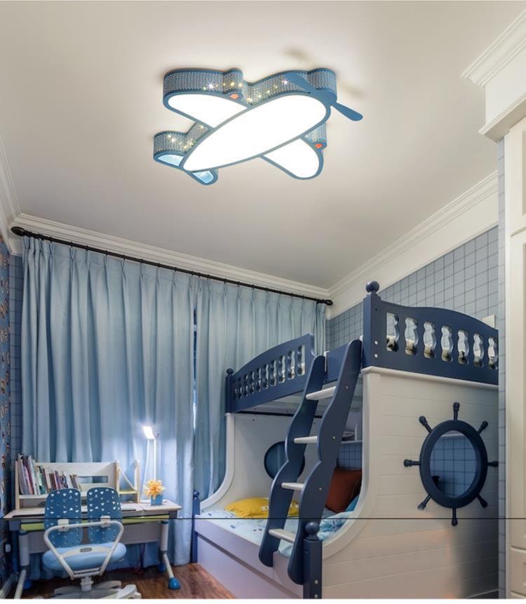 Acrylic Airplane Flush Mount Ceiling Light Contemporary LED Flushmount Ceiling Lamp in Blue