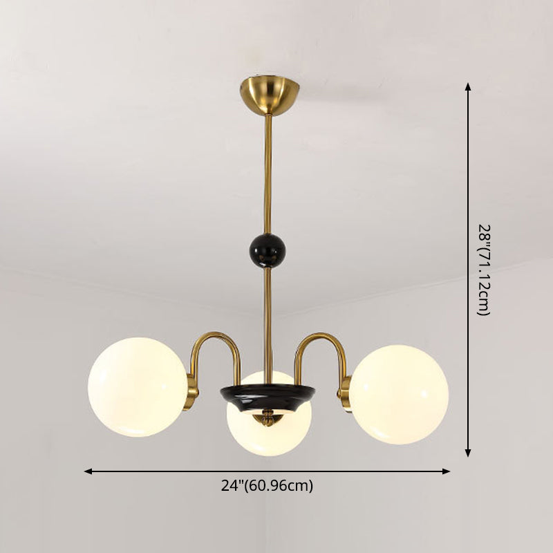 Modern Minimalist Design lampadario lampadario lampadario sferico a soffitto in vetro bianco