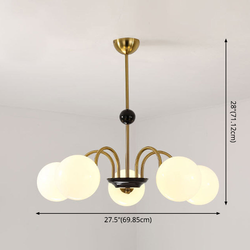 Modern Minimalist Design lampadario lampadario lampadario sferico a soffitto in vetro bianco