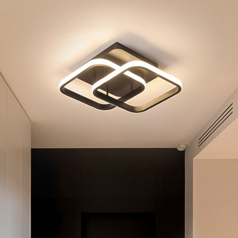 Geomtric Semi Flush Mount Light Acrylic Creative Flush-Mount Light Fixture for Hallway