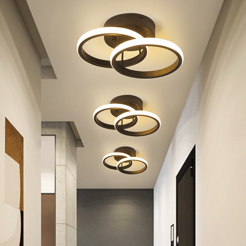 Geomtric Semi Flush Mount Light Acrylic Creative Flush-Mount Light Fixture for Hallway