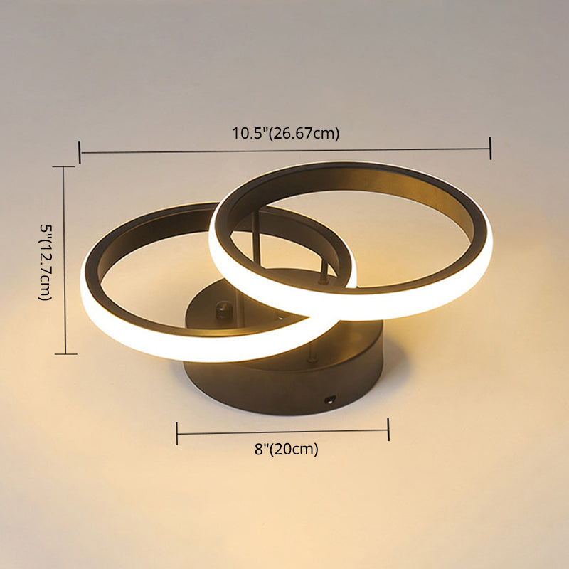 Geomtric Semi Flush Mount Light Acrylic Creative Flush-Mount Light Fixture for Hallway