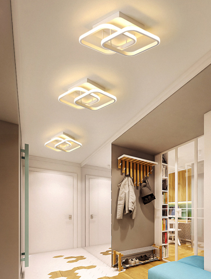 Geomtric Semi Flush Mount Light Acrylic Creative Flush-Mount Light Fixture for Hallway