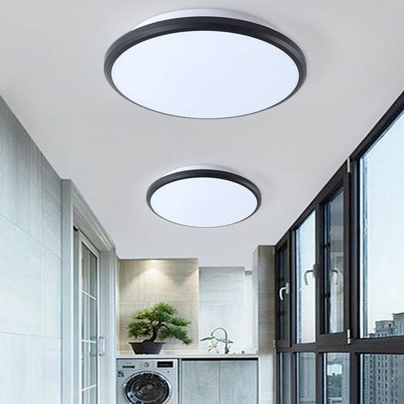 Super-thin Round Flush Mount Light Fixtures 1 Light Acrylic Contemporary Ceiling Lights Flush Mount