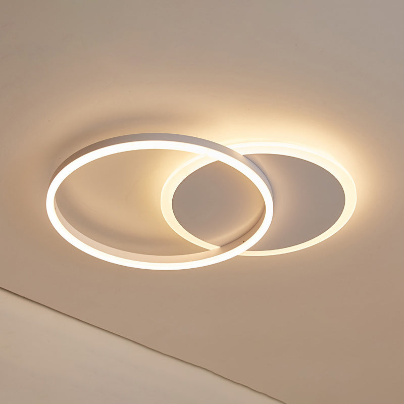 Circle Flush Mount Light Fixtures Ultra-Contemporary Metal Ceiling Light Fixtures for Living Room