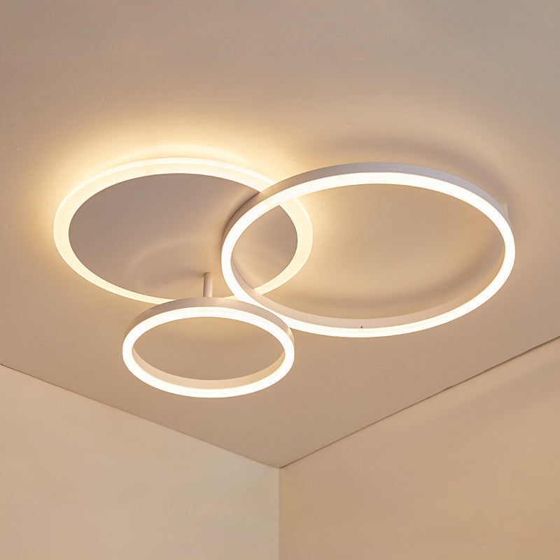Circle Flush Mount Light Fixtures Ultra-Contemporary Metal Ceiling Light Fixtures for Living Room