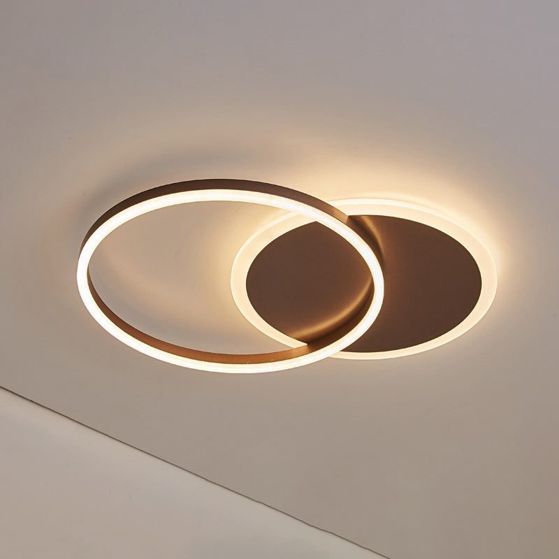 Circle Flush Mount Light Fixtures Ultra-Contemporary Metal Ceiling Light Fixtures for Living Room