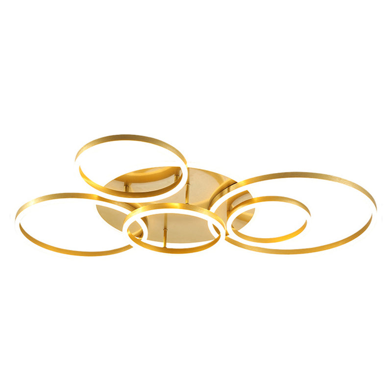 Circle Flush Mount Light Fixtures Ultra-Contemporary Metal Ceiling Light Fixtures for Living Room