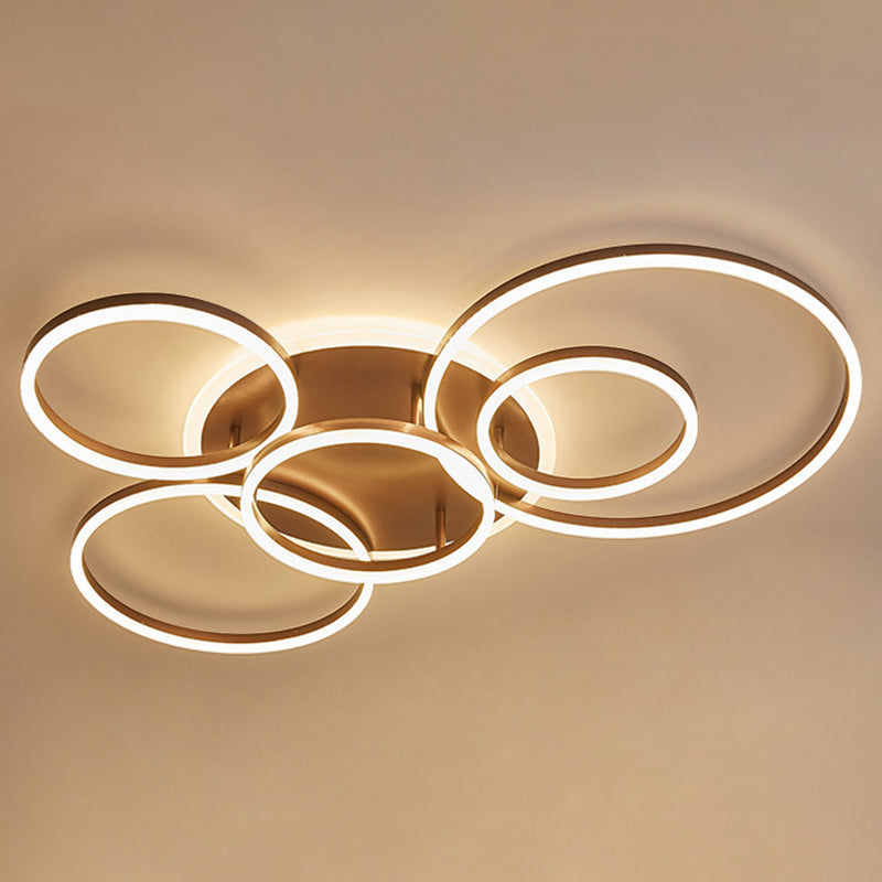 Circle Flush Mount Light Fixtures Ultra-Contemporary Metal Ceiling Light Fixtures for Living Room