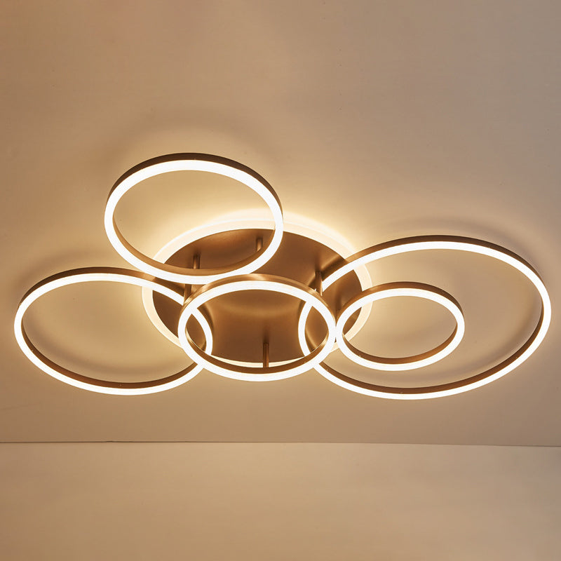 Circle Flush Mount Light Fixtures Ultra-Contemporary Metal Ceiling Light Fixtures for Living Room
