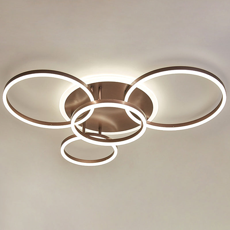 Circle Flush Mount Light Fixtures Ultra-Contemporary Metal Ceiling Light Fixtures for Living Room
