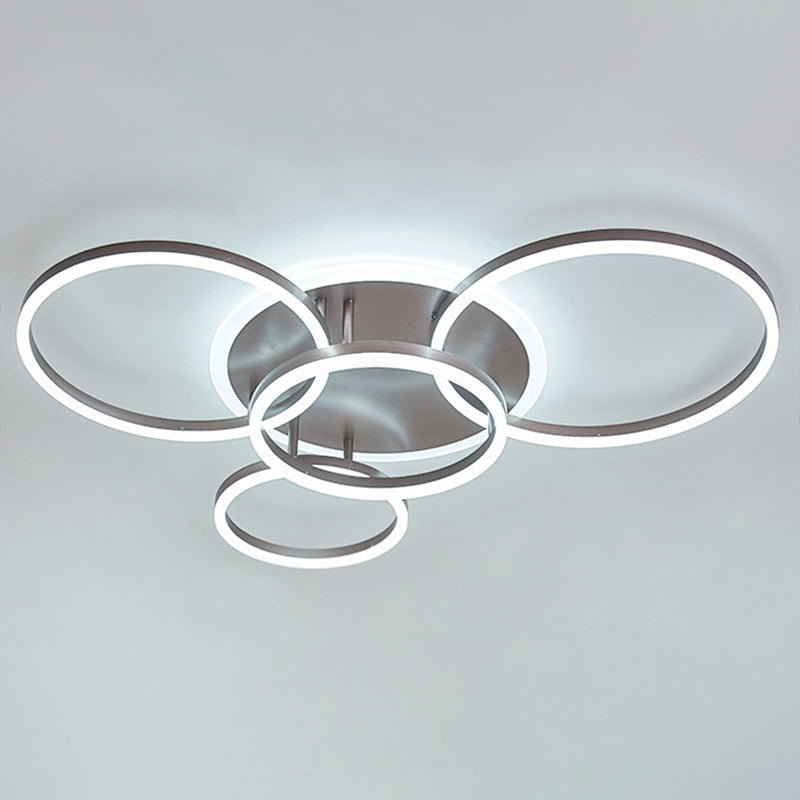 Circle Flush Mount Light Fixtures Ultra-Contemporary Metal Ceiling Light Fixtures for Living Room