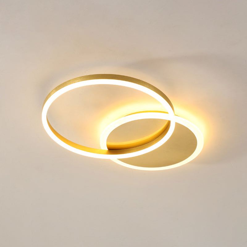 Circle Flush Mount Light Fixtures Ultra-Contemporary Metal Ceiling Light Fixtures for Living Room