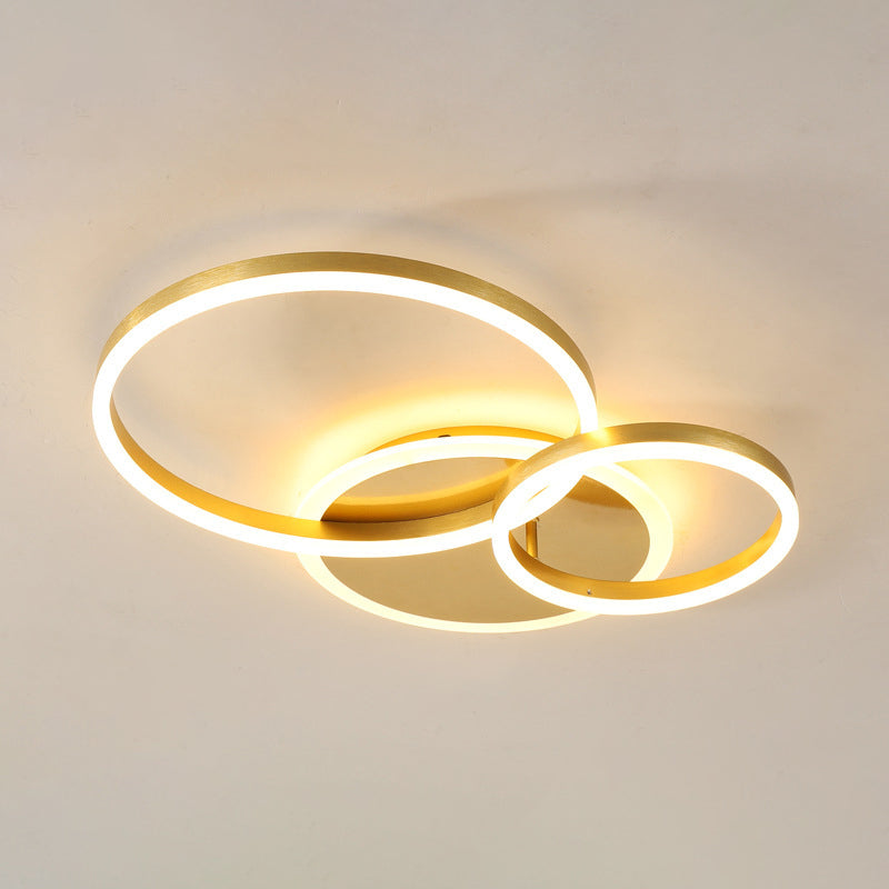Circle Flush Mount Light Fixtures Ultra-Contemporary Metal Ceiling Light Fixtures for Living Room