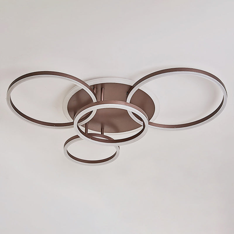 Circle Flush Mount Light Fixtures Ultra-Contemporary Metal Ceiling Light Fixtures for Living Room