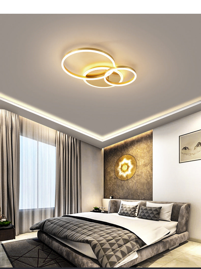 Circle Flush Mount Light Fixtures Ultra-Contemporary Metal Ceiling Light Fixtures for Living Room