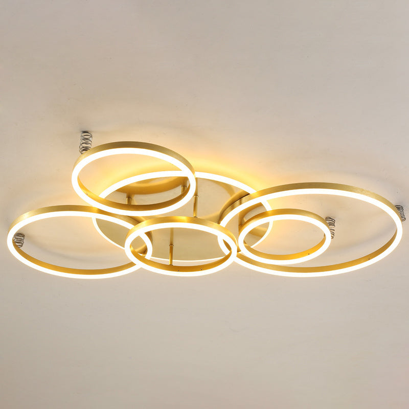 Circle Flush Mount Light Fixtures Ultra-Contemporary Metal Ceiling Light Fixtures for Living Room