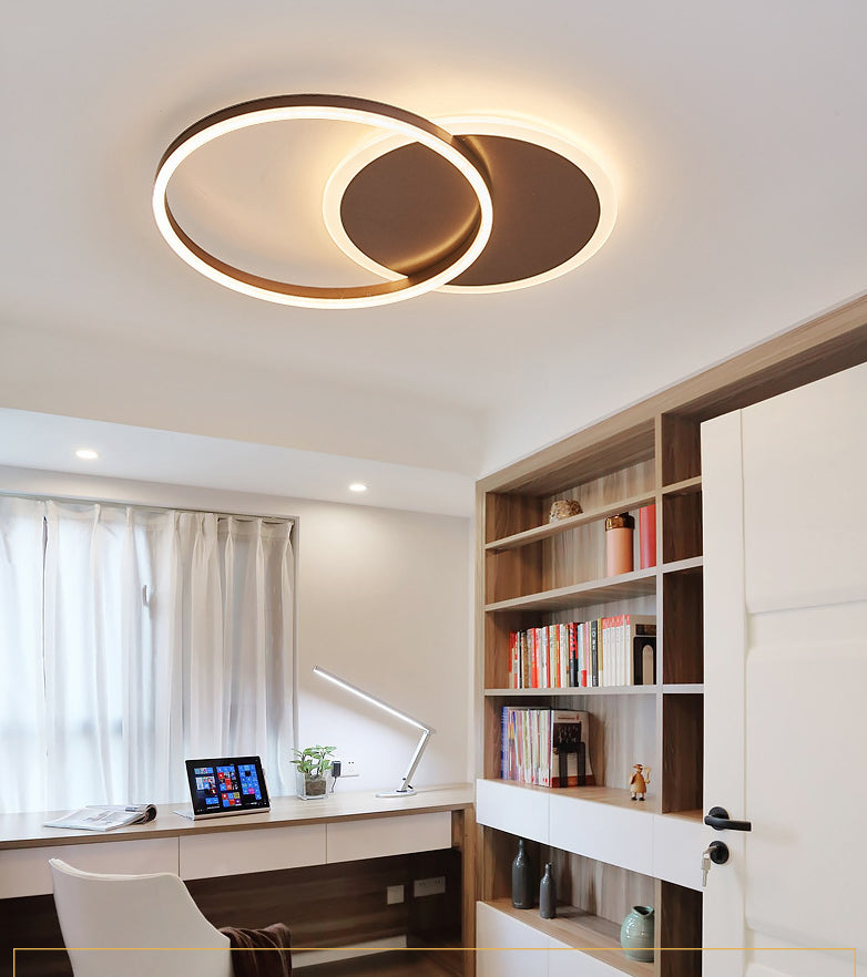 Circle Flush Mount Light Fixtures Ultra-Contemporary Metal Ceiling Light Fixtures for Living Room